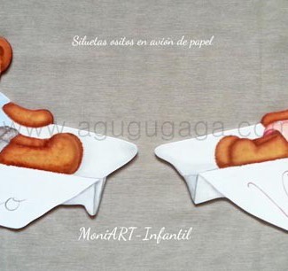 Siluetas de Madera "Bailarinas Rosas" medidas 60x40xm - AGuguGaga