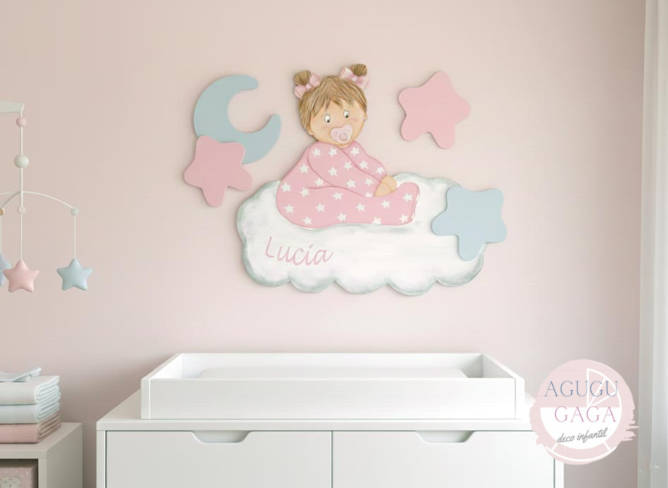 Siluetas Infantiles BEBÉ SENTADITA EN LA NUBE