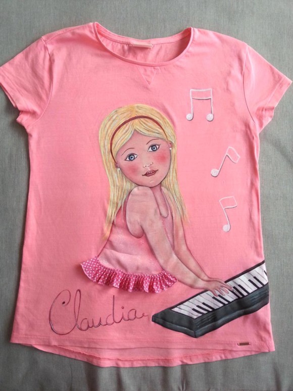 CAMISETA PERSONALIZADA NIÑA (PINTADA A MANO) - Imagen 3