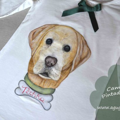 CAMISETA PINTADA A MANO PERSONALIZADA "MI PERRITA"
