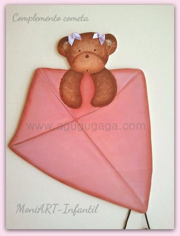Silueta de Madera "OSITA CON COMETA" medidas 60x40cm - Imagen 2