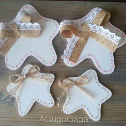 ESTRELLAS DE MADERA CON LAZO