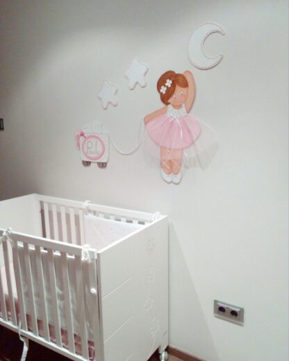 BAILARINA ROSA&BLANCA PARA LA DECORACIÓN INFANTIL