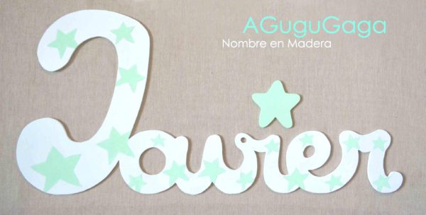 nombre en madera