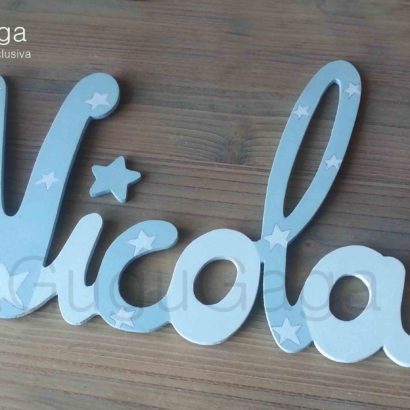 nombres decorativos de madera