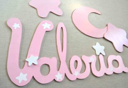 NOMBRE EN MADERA VALERIA PARA DECORACIÓN INFANTIL