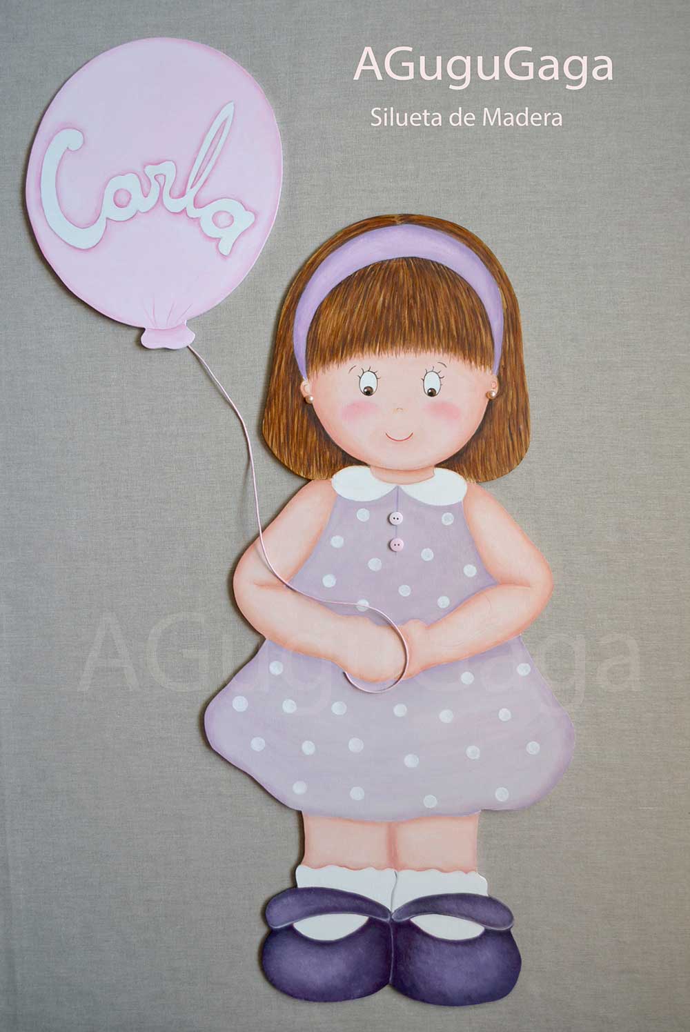 SILUETAS INFANTILES : NIÑA CON GLOBO