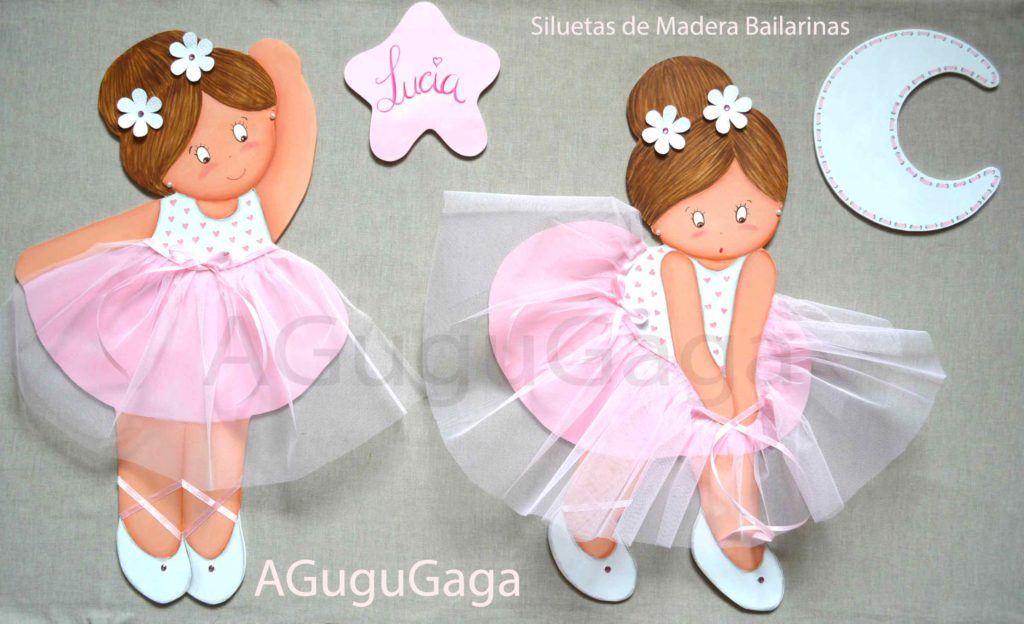 DECORACION INFANTIL SILUETAS INFANTILES BAILARINAS