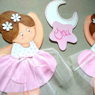 decoración infantil bailarinas con nombre