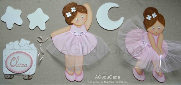 BAILARINAS ROSAS DECORACION INFANTIL