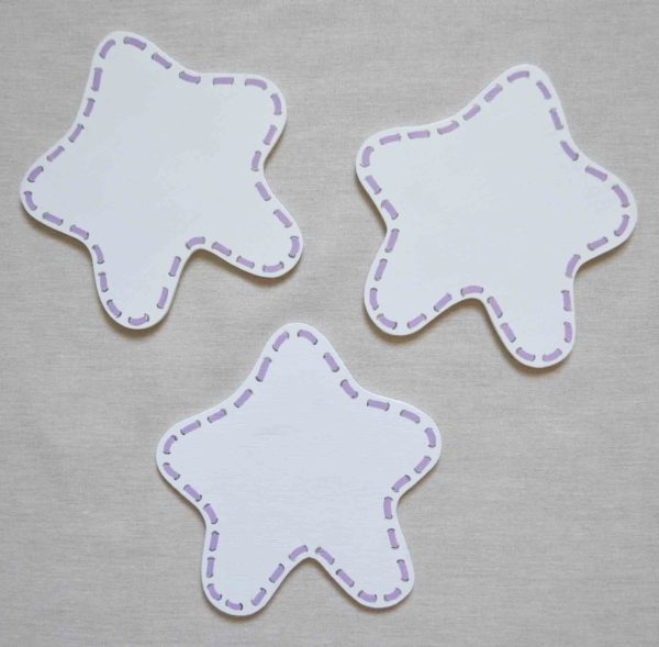 siluetas estrellas con pespunte