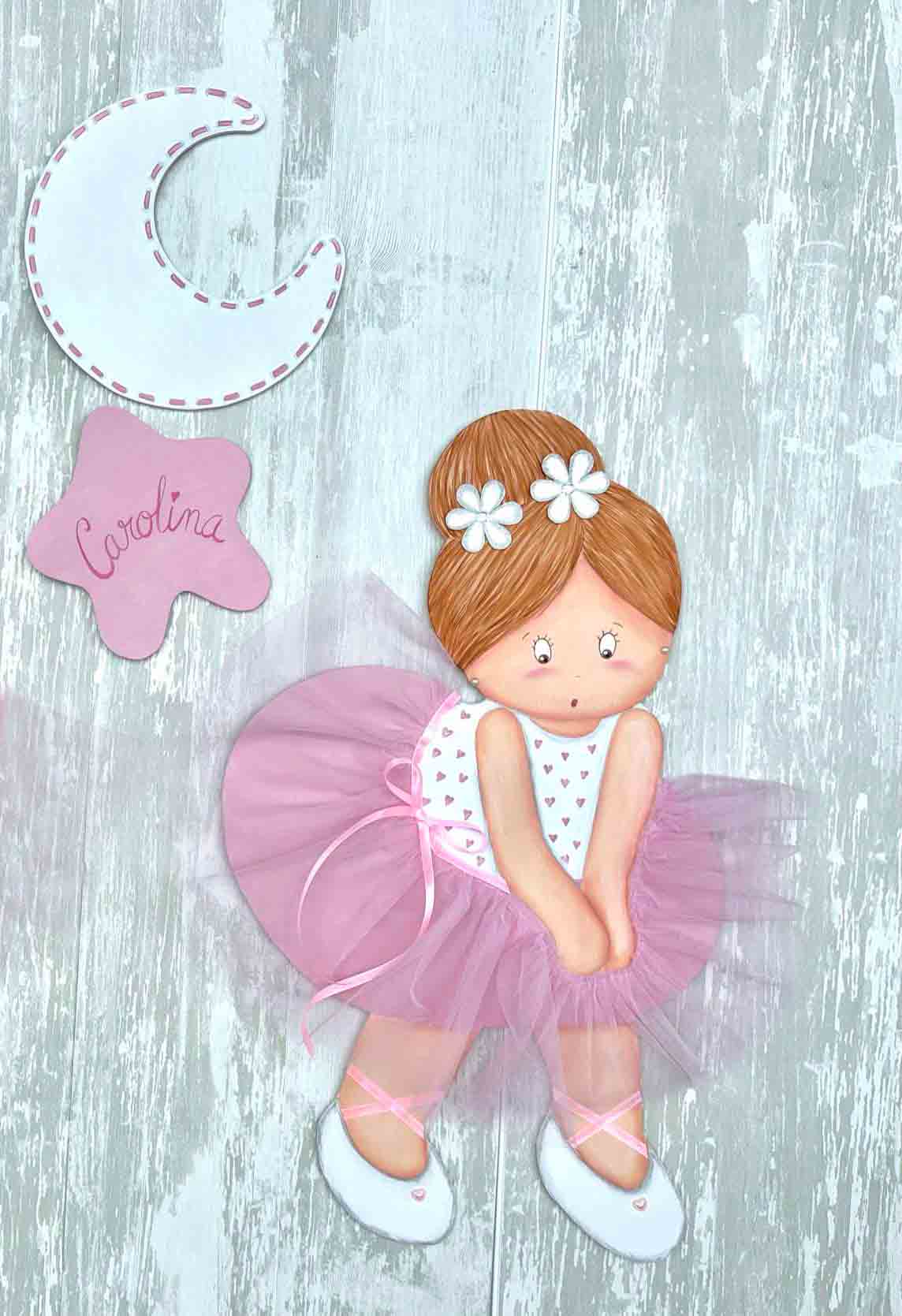 SILUETAS BAILARINA ATANDO ZAPATILLA