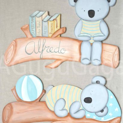 SILUETAS DE MADERA KOALAS