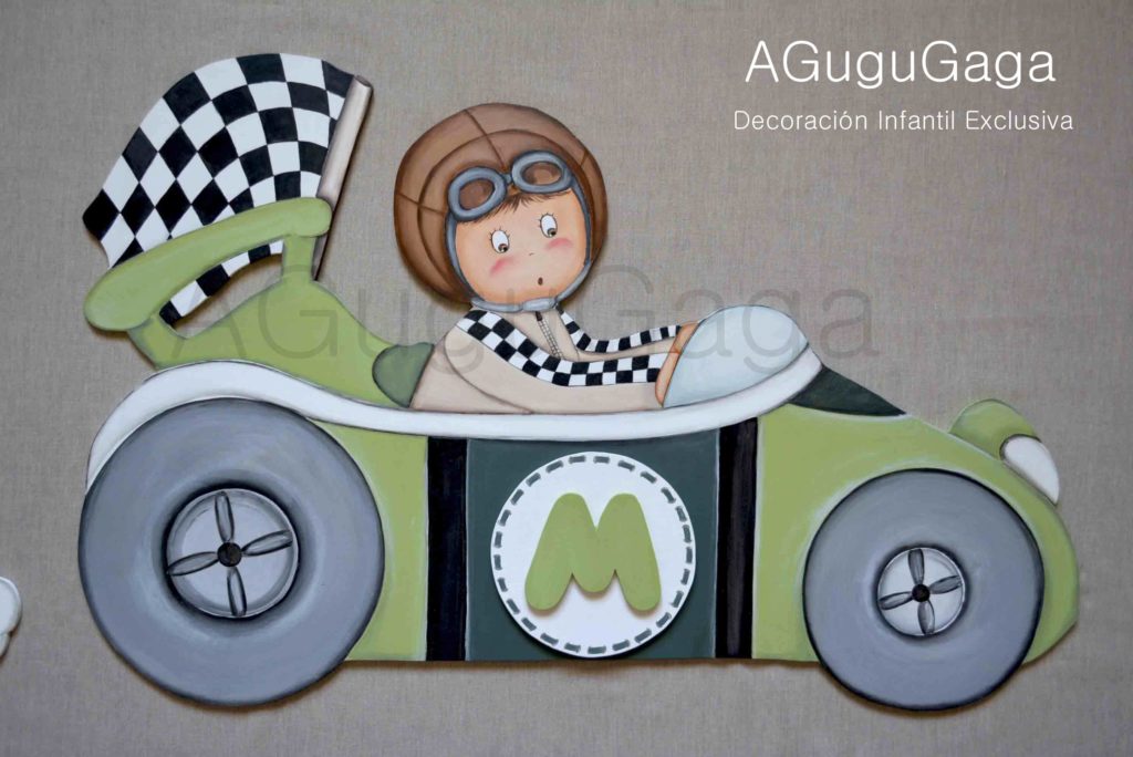 Silueta-de-Madera-Coche-de-Carreras-AGuguGaga