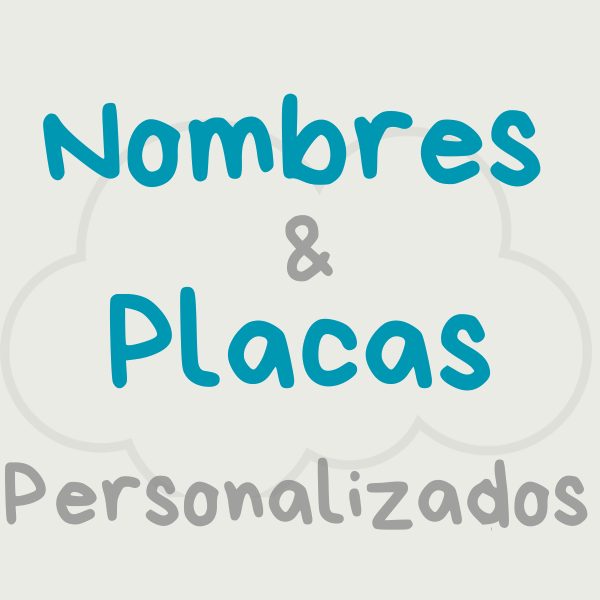 nombres de madera y placas con nombre personalizados para la decoración infantil