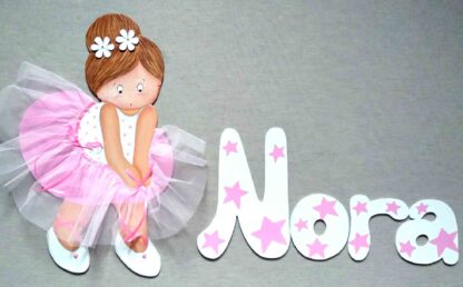 SILUETAS INFANTILES BAILARINA CON NOMBRE