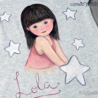 CAMISETA PERSONALIZADA NIÑA (PINTADA A MANO)
