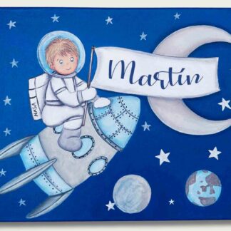 cuadro infantil astronauta para la decoración infantil