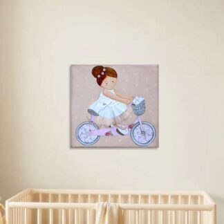 cuadro infantil bailarina en bici