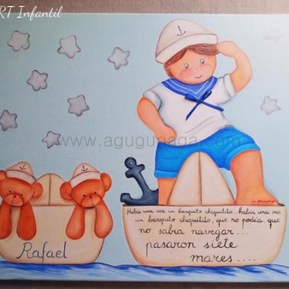 CUADRO INFANTIL "NIÑO MARINERO"