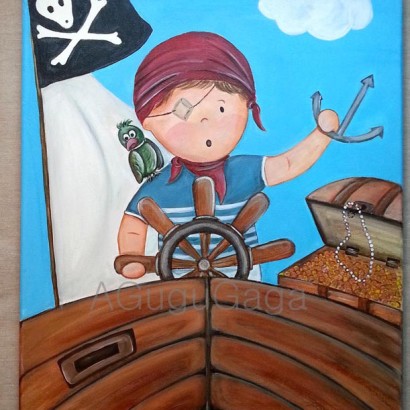 CUADRO INFANTIL "NIÑO PIRATA"