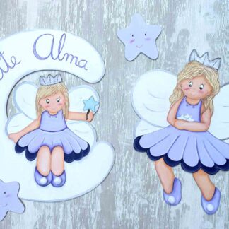 decoración infantil hadas malvas