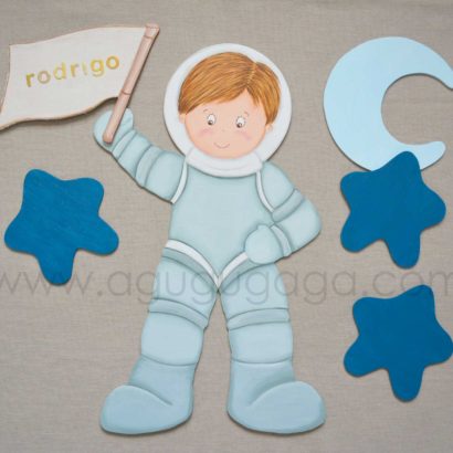 siluetas infantiles astronauta