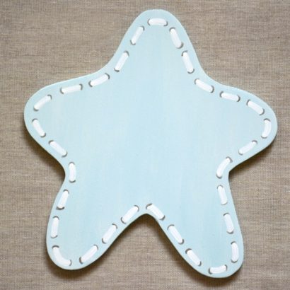 estrella azul agua con pespunte