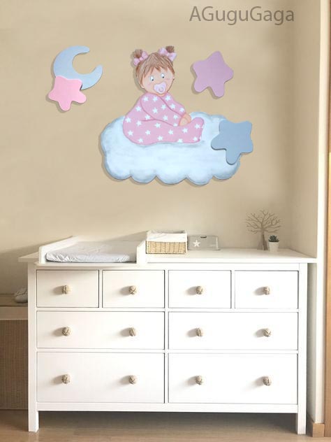 Siluetas Infantiles BEBÉ SENTADITA EN LA NUBE