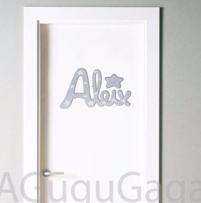 nombre en madera para puerta