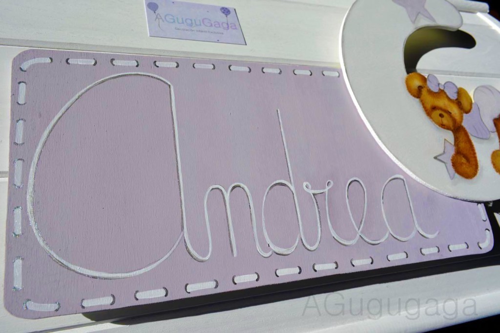 placa de madera con nombre