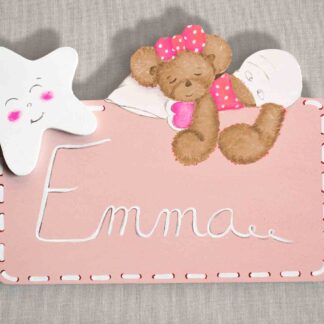 placa de madera dulces ositos