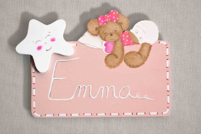 placa de madera dulces ositos