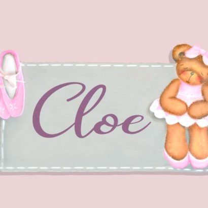 placa infantil puerta osita