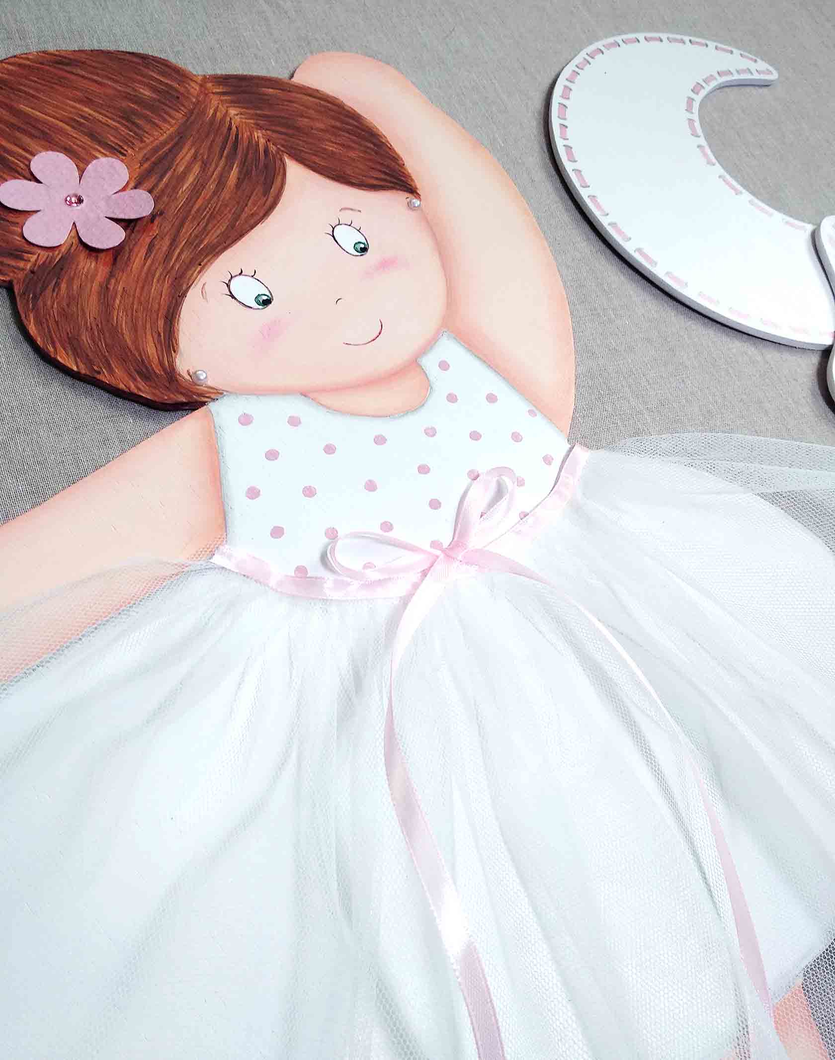 SILUETA BAILARINA BLANCA CON CARRITO