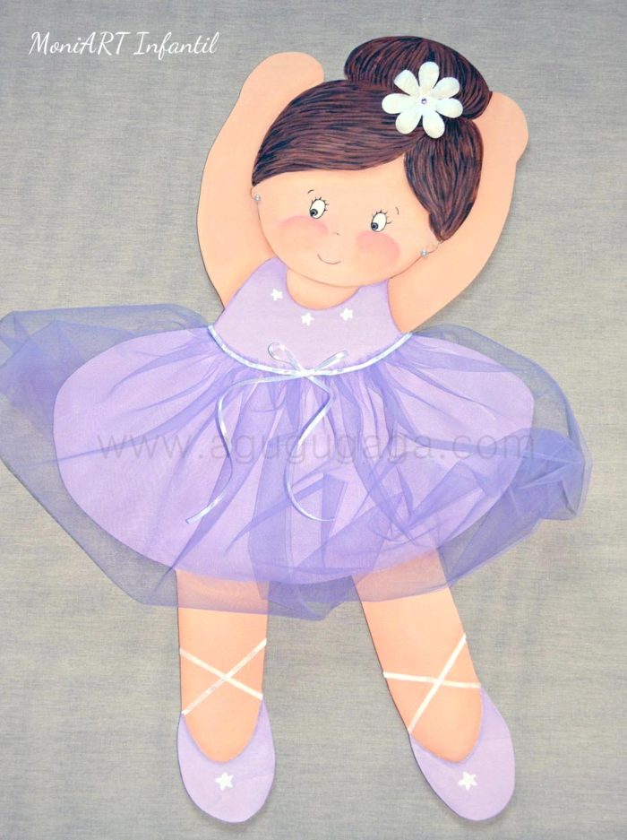 SILUETAS BAILARINAS MALVA