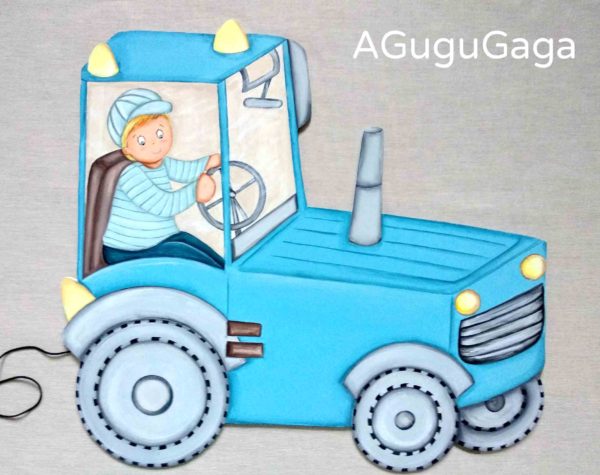 silueta infantil tractor