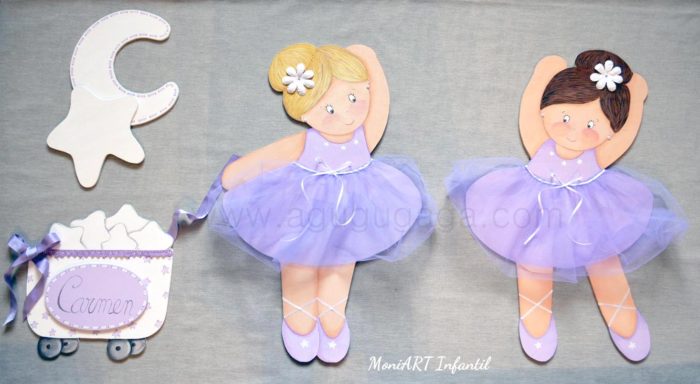 SILUETAS BAILARINAS MALVA