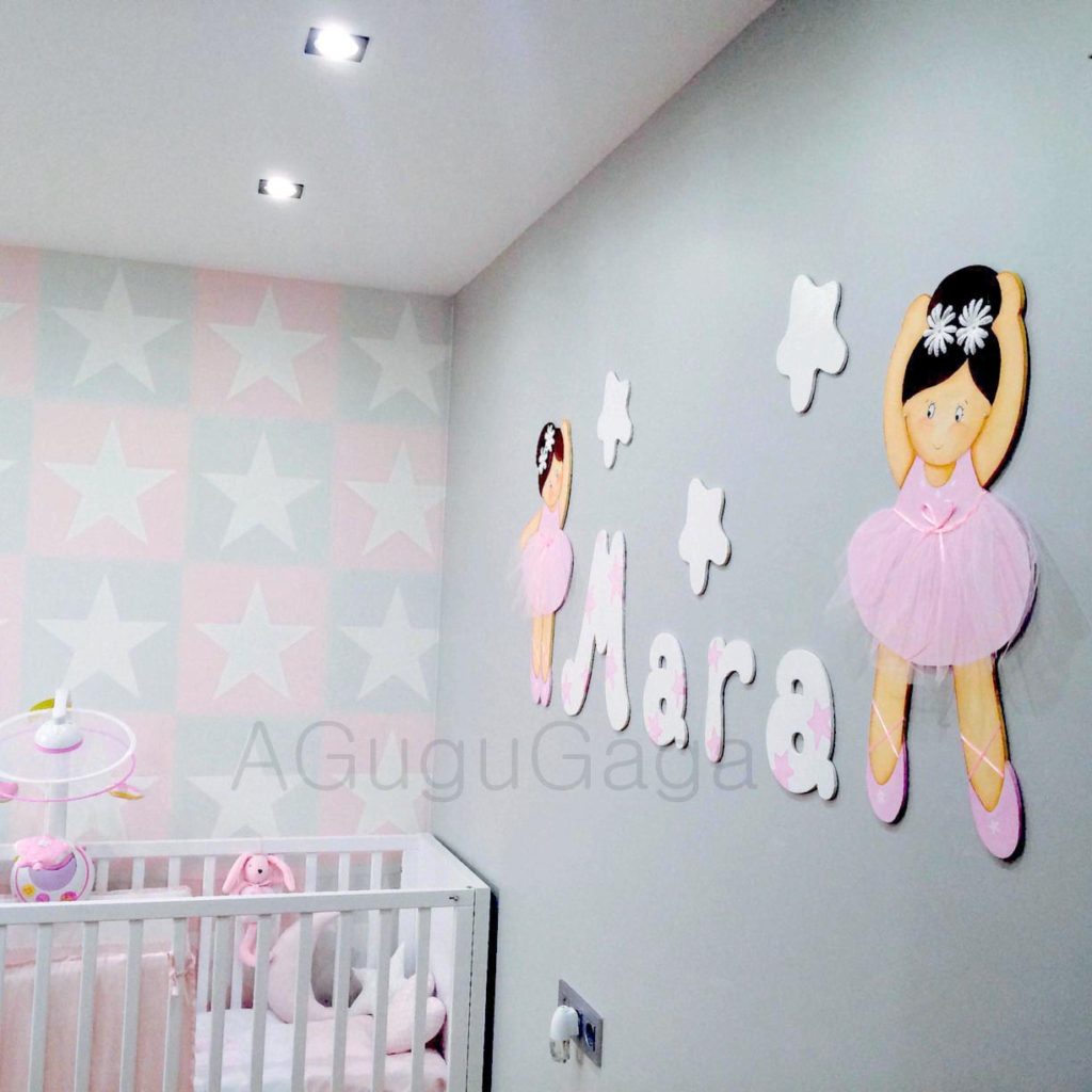 DECORACION INFANTIL siluetas de madera con nombre