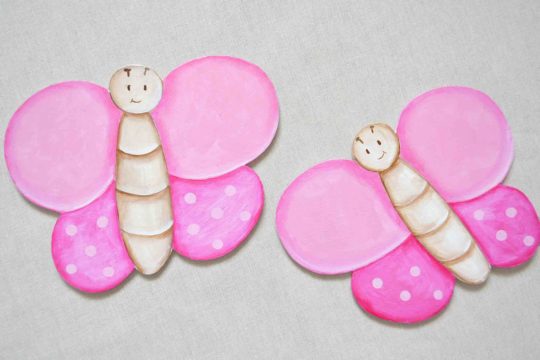 siluetas infantiles mariposas